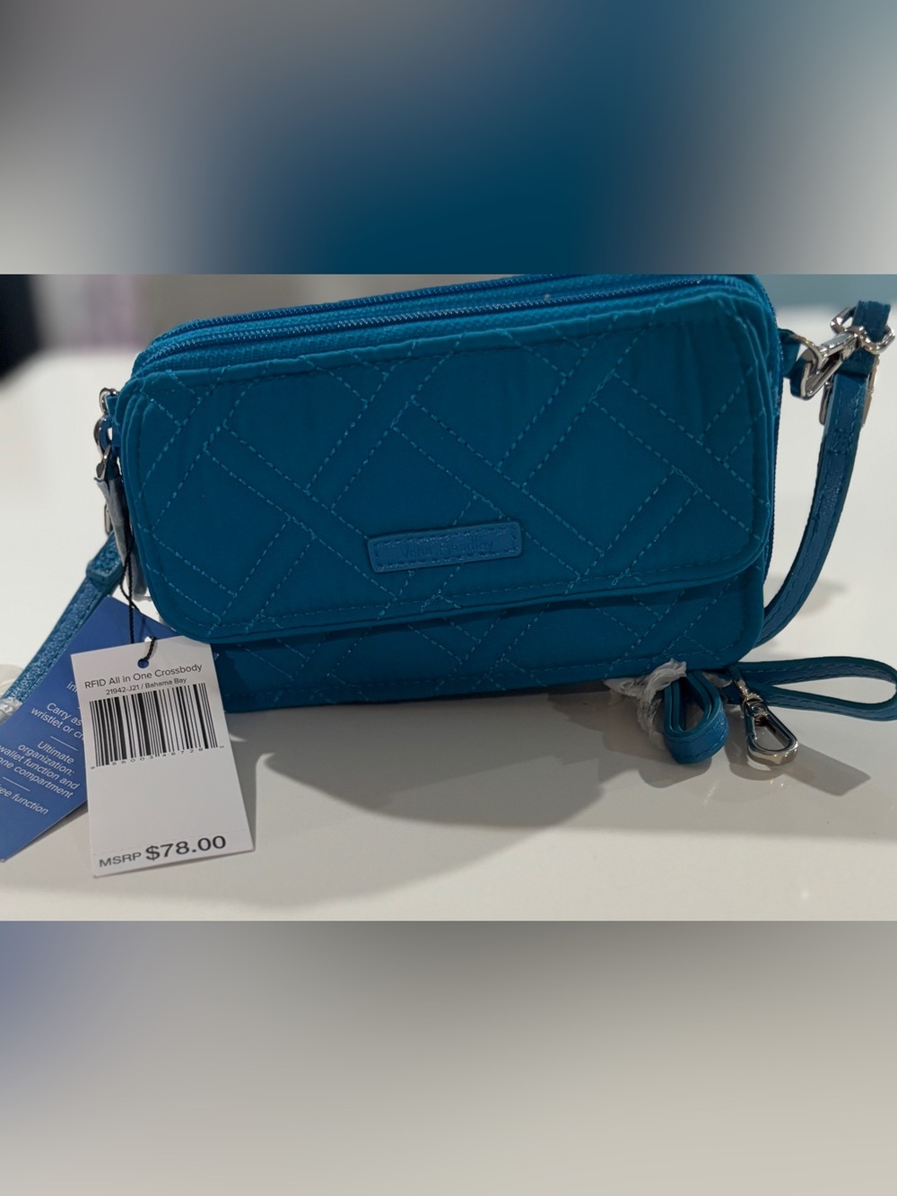 Vera Bradley RFID All in One Wallet/Crossbody in Bahama Bay NWT